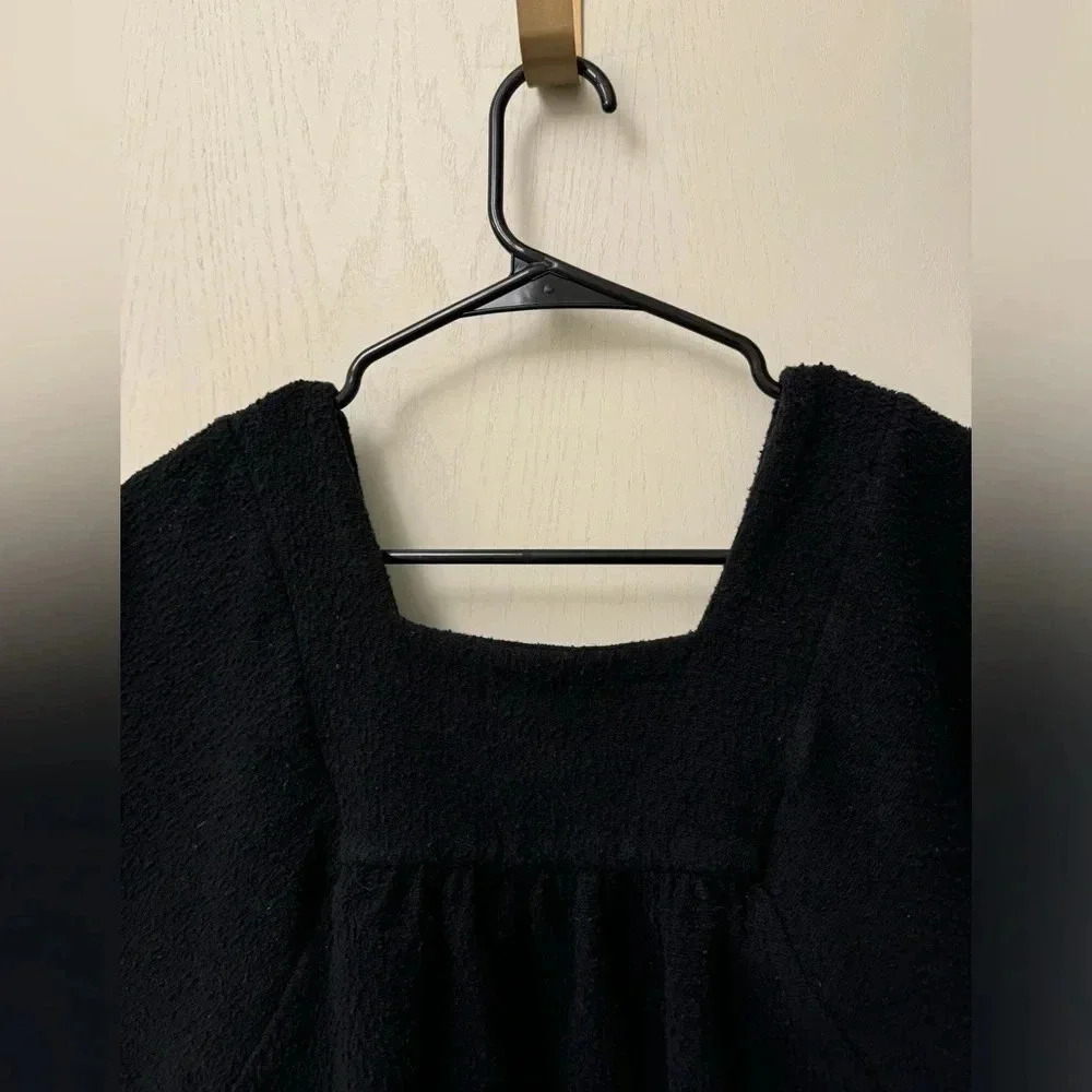 Black‎ Madewell Texture & Thread Butterfly Top Size S EUC - Picture 10 of 10